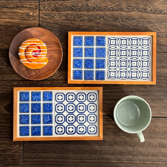 ほっと落ち着くカフェトレー　コバルトブルー 11枚目の画像