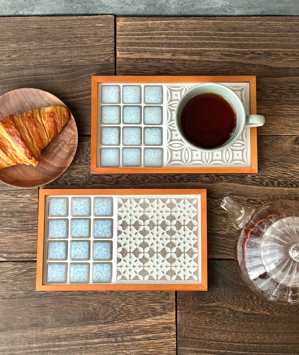 ほっと落ち着くカフェトレー　ミルキーベージュ 1枚目の画像
