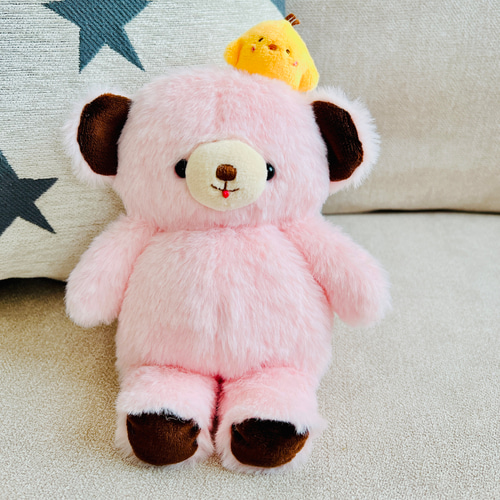 クマとヒヨコのぬいぐるみ まんまるくまちゃんとひよこさん♡ ♡ ぬいぐるみ くまはな