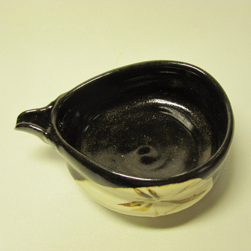黒織部蜻蛉絵片口・ぐい吞み（2個）セット CKS-1 陶器/酒器
