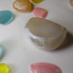 新作！瑪瑙シーアゲートの箸置き♪海からの贈り物 sea agate(小c） 2枚目の画像