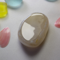 新作！瑪瑙シーアゲートの箸置き♪海からの贈り物 sea agate(小c） 1枚目の画像