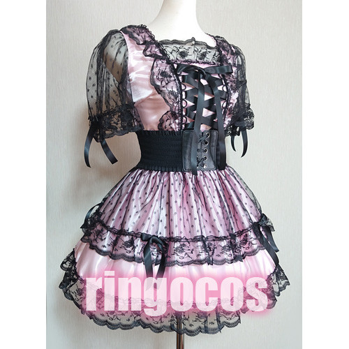 アイドル衣装 ワインレッド×黒 長袖 編み上げリボン オリジナル コスプレ衣装 Amazon.co.jp: アイドル衣装 ワインレッド×黒 編み上げリボン