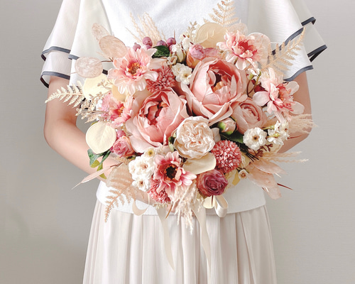 アーティフィシャルフラワー】Umbrella Bouquet｜ピンクスカーフ