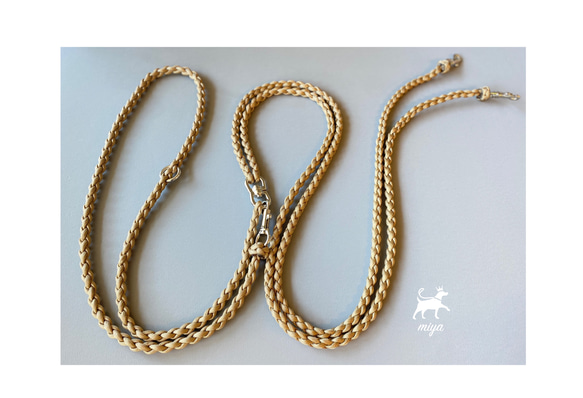 受注制作 パラコード2頭引きリード リード・首輪 M IYA 通販 14652683