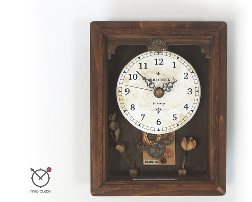 送料無料】OLD FASHIONED Ⅲ レトロな時計 置き掛け両用 1点物
