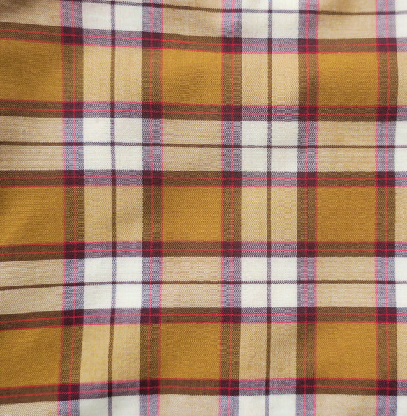 チェック柄・フレアスカートとサコッシュのセット（インドネシア布）（シンガポールから送料無料） 14枚目の画像