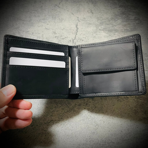 高 品質ファッション - イタリアンレザー メンズ 二つ折り 財布