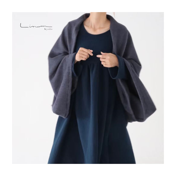 秋冬3way大人の高級メルトンフリースストール／ストールにもアウターに
