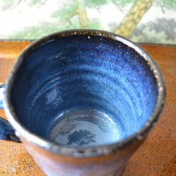 【コーヒーカップ】マグカップ　宇宙の装い　(コスモブルー)　★萩焼 5枚目の画像