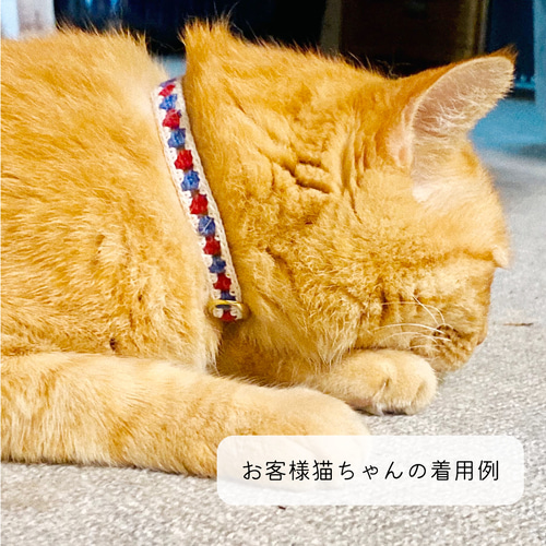 木製猫の彫刻 赤い首輪付き 10722800574-1-z.jpg