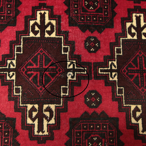 アンティークトルクメン族絨毯 ギュルデザイン オールド手織り絨毯