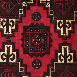 アンティークトルクメン族絨毯　ギュルデザイン　オールド手織り絨毯　部族絨毯　ヴィンテージラグ　112x195cm＃154 8枚目の画像
