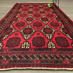 アンティークトルクメン族絨毯　ギュルデザイン　オールド手織り絨毯　部族絨毯　ヴィンテージラグ　112x195cm＃154 10枚目の画像