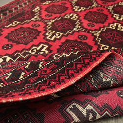 アンティークトルクメン族絨毯　ギュルデザイン　オールド手織り絨毯　部族絨毯　ヴィンテージラグ　112x195cm＃154 5枚目の画像