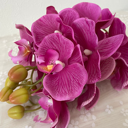 no94胡蝶蘭, 和風,濃い 紫ピンク,アーティフィシャルフラワー,フラワー