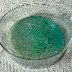 新作　アクアリウム　水槽&水底レジンアートパネルセット　スターフィッシュと白砂　金魚鉢　水鉢 12枚目の画像