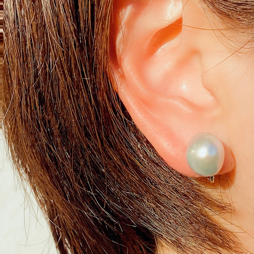 選べる大粒グレーバロックパール✨約12mm 一粒バロックシンプル淡水