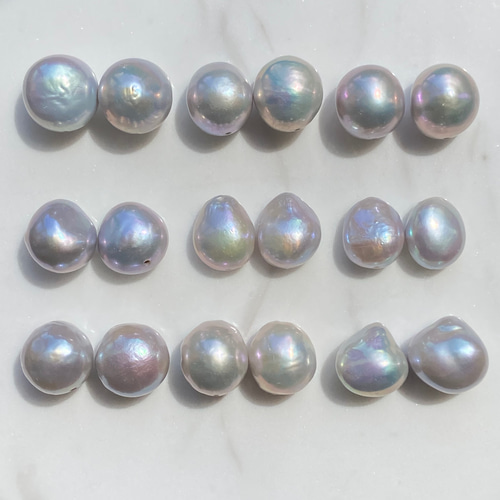 選べる大粒グレーバロックパール✨約12mm 一粒バロックシンプル淡水