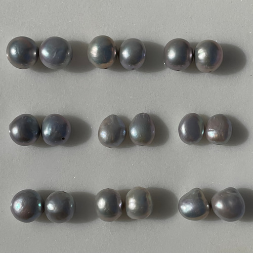 選べる大粒グレーバロックパール✨約12mm 一粒バロックシンプル淡水