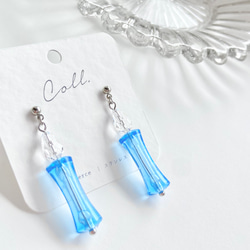 Light Candle Earrings【藍色】耳環/無孔耳環 第3張的照片