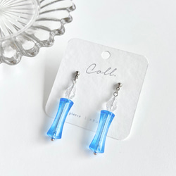 Light Candle Earrings【藍色】耳環/無孔耳環 第1張的照片