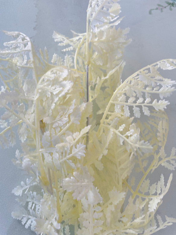 no133,装飾用クリーム色のミスティバンブー,アーティフィシャルフラワー,フラワーアレンジメント 3枚目の画像