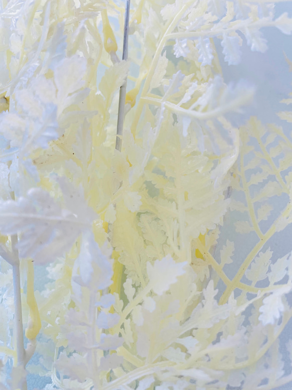 no133,装飾用クリーム色のミスティバンブー,アーティフィシャルフラワー,フラワーアレンジメント 2枚目の画像