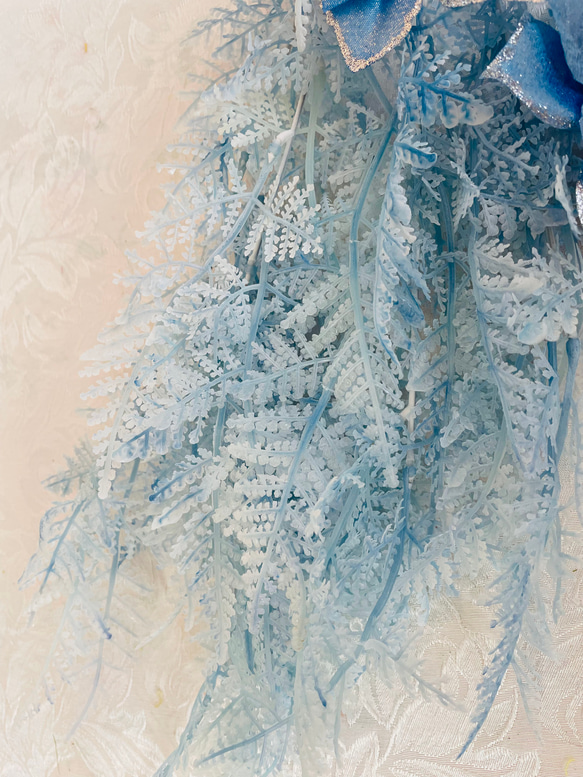 no132,装飾用水色のミスティバンブー,アーティフィシャルフラワー,フラワーアレンジメント 11枚目の画像