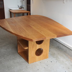 広葉樹154x113cm無垢材変形テーブル（M21type） 17枚目の画像