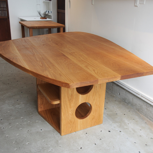 広葉樹154x113cm無垢材変形テーブル(M21type) ダイニング 広葉樹154x113cm無垢材変形テーブル(M21type) ダイニング