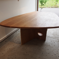 広葉樹154x113cm無垢材変形テーブル（M21type） 19枚目の画像