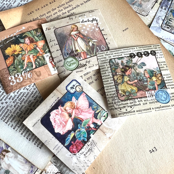 スクエアなミニシールブック・天使と妖精・60枚入【mc】 その他素材