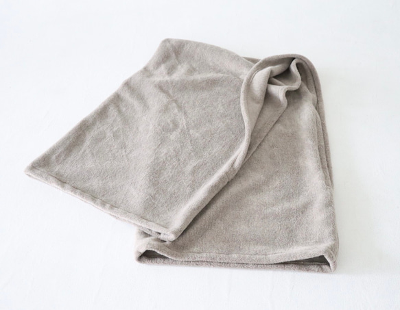 秋冬3way大人の高級メルトンフリースストール／ストールにもアウターにもブランケットにも使い方色々／グレー 14枚目の画像