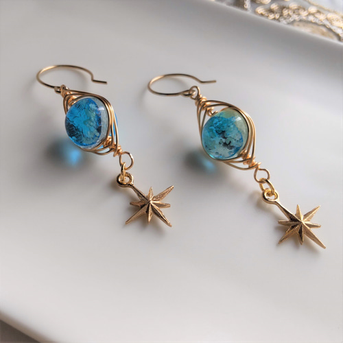 再販＊k14gf＊幻想的な氷惑星【Uranus☆天王星】ホタルガラス＜ライト