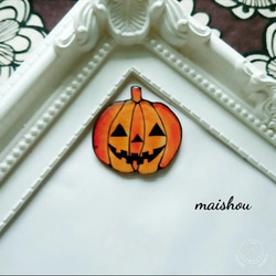 ハロウィン♪かぼちゃのブローチ 2枚目の画像