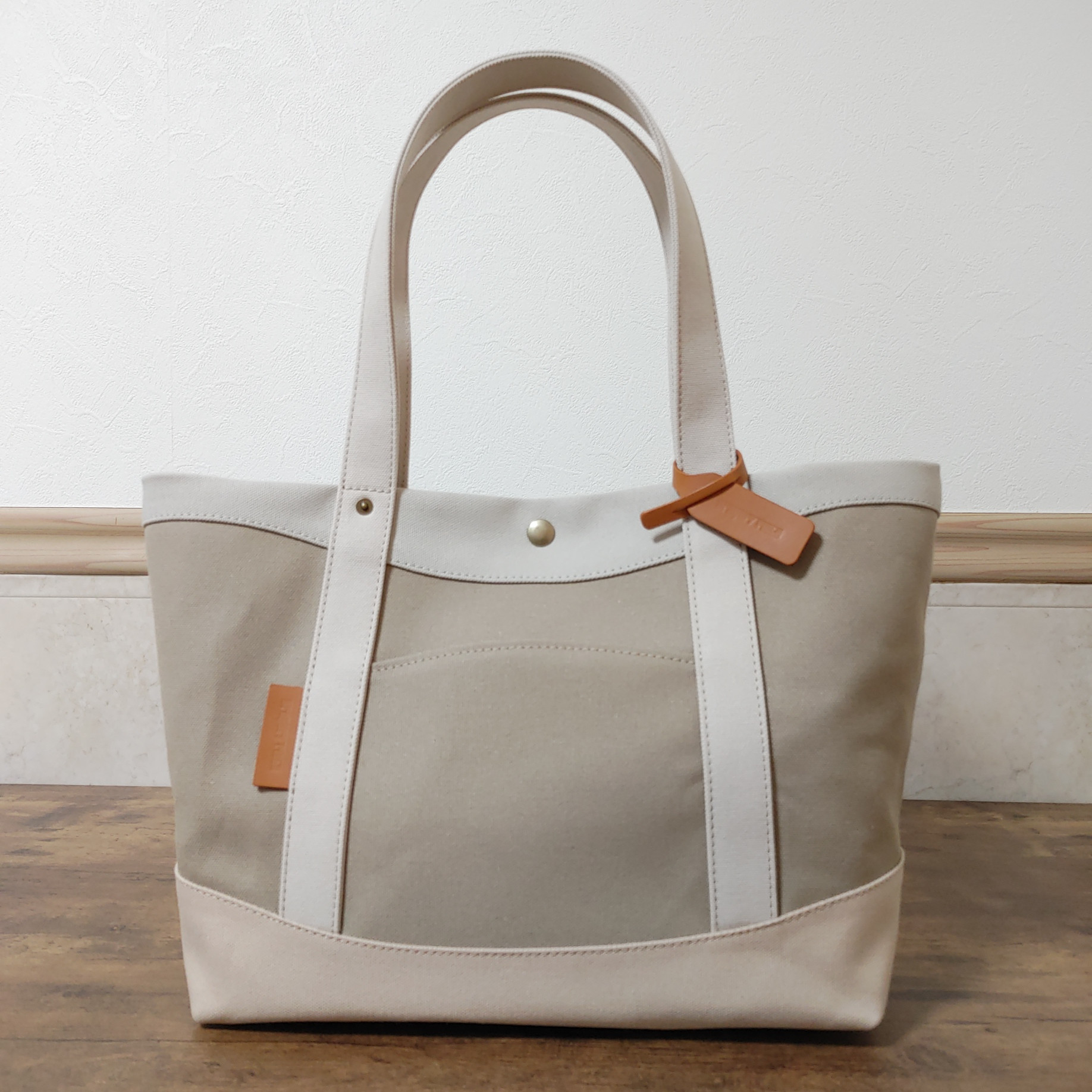 帆布 トートバッグ 『Mist beige』 WR-01