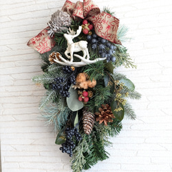 生の針葉樹たっぷり~モミの木入り~フレッシュクリスマススワッグ