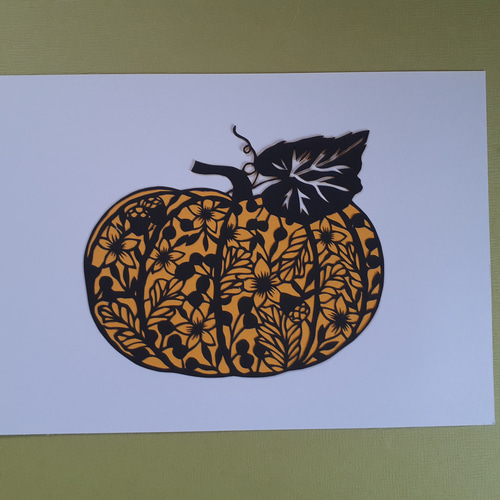切り絵 ハロウィーンPumpkin 切り絵 makochin 通販 14655075｜Creema