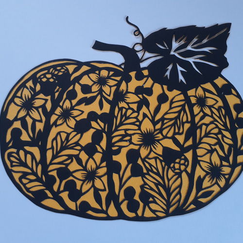 切り絵 ハロウィーンPumpkin 切り絵 makochin 通販 14655075