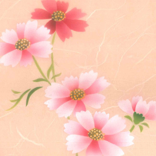 手染め　花タペストリー 手染め麻タペストリー「紫白鉄仙」 [京都洛柿庵オンラインショップ]