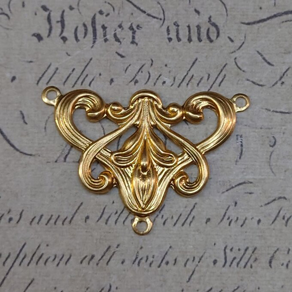 BEHOLD コネクター 真鍮製 1個 センターピース アール・ヌーヴォー