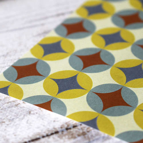 レトロモダンな七宝柄の包装紙 A4サイズ（8枚入り）デザイン