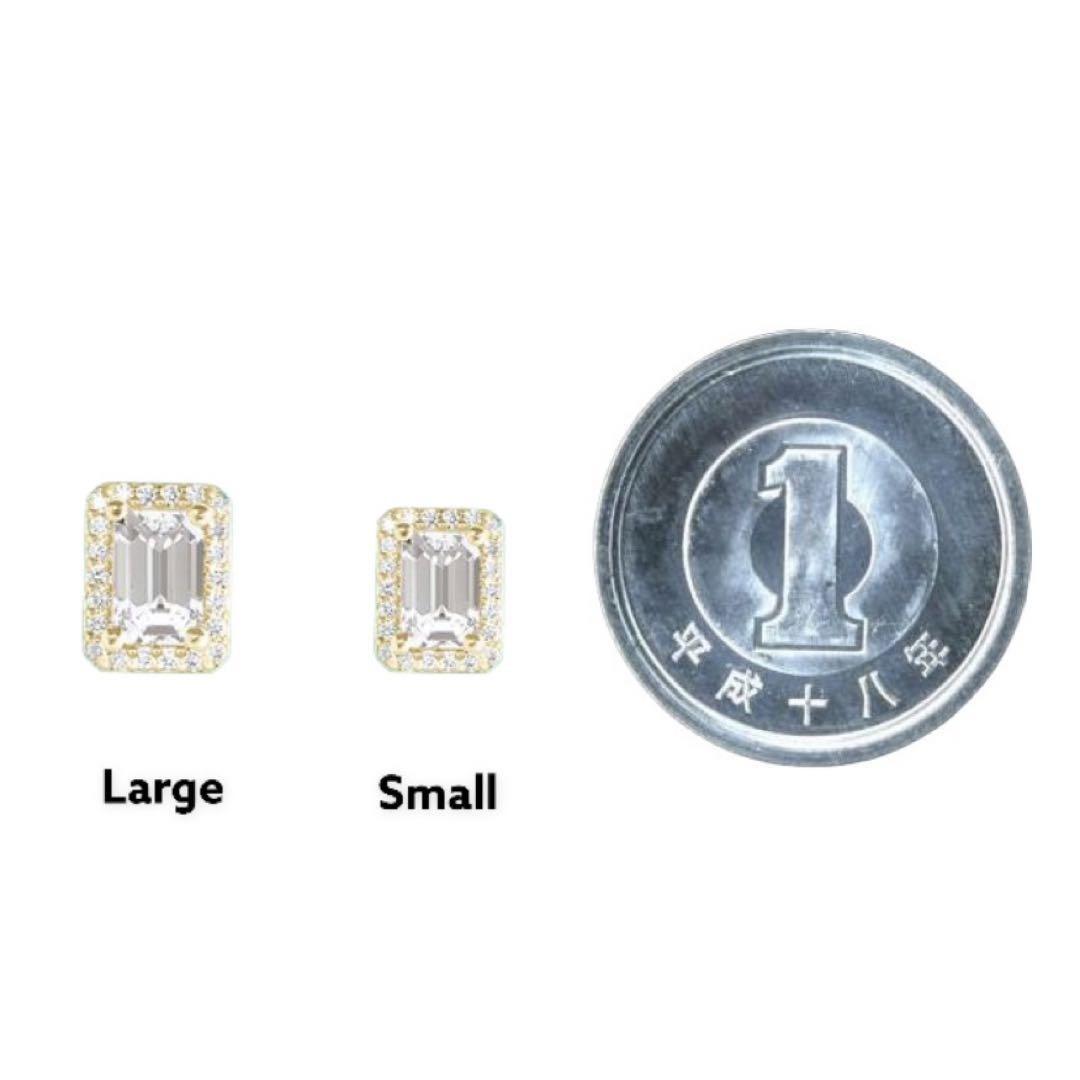 カクテルピアス】ハロセット×バゲットカット×プラチナ