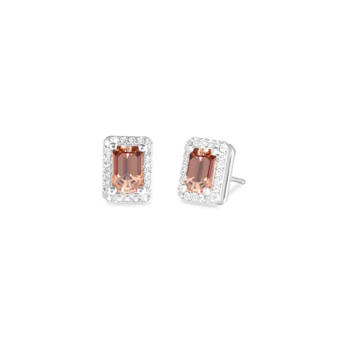 カクテルピアス】ハロセット×バゲットカット×プラチナ