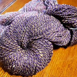 手紡ぎ糸で手織りのマフラー/メリノ・アルパカ・シェットランド 7枚目の画像