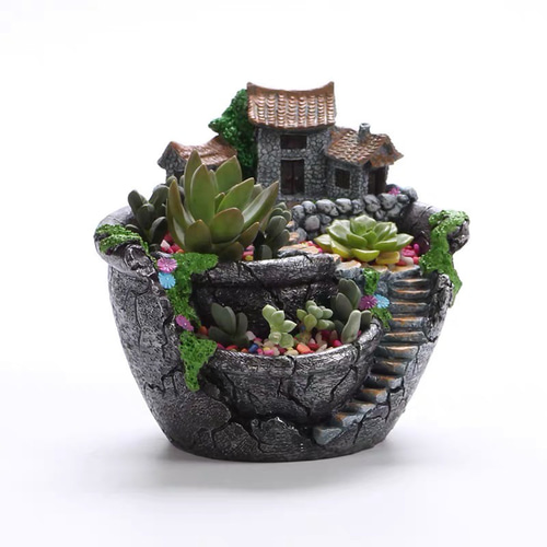 zimako　リメイク鉢　お花 リメイク鉢 リメ鉢 2.5号鉢3点セット A-6 多肉植物 Felice piu +