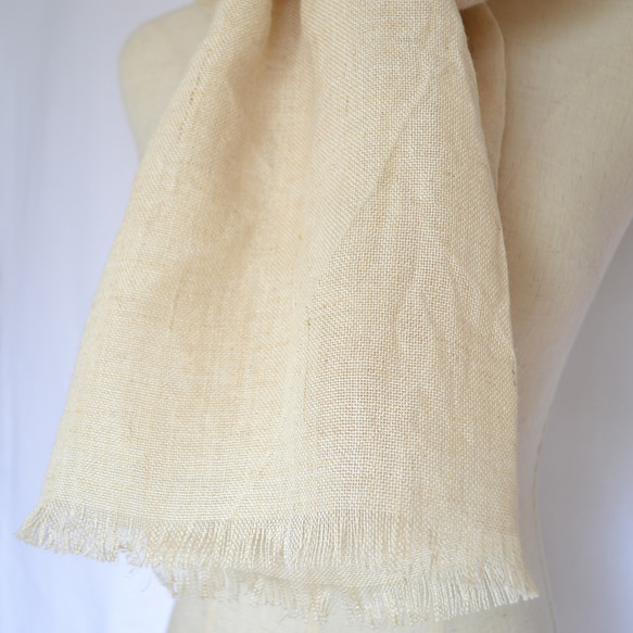 ヘンプストール　ヘンプ100％　天然素材　オーガニック　抗菌　消臭　制菌　べたつかない　ナチュラル　紫外線カット　日本製 4枚目の画像