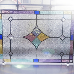 ステンドグラス　アンティーク調　パネル(特大サイズ、スタンド付) 6枚目の画像