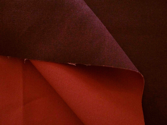 バッカス(酒袋) 帆布・酒袋布 和風の無地の生地  　エンジ　(0613-38) 3枚目の画像